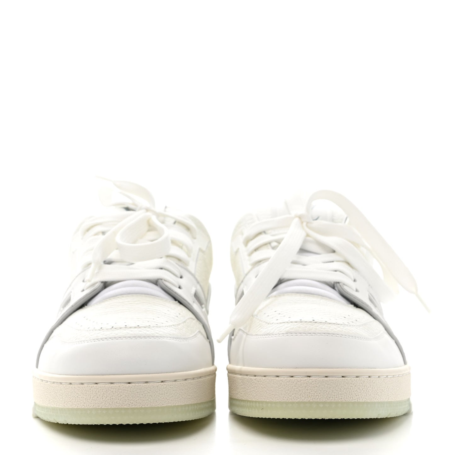 Calfskin Mens LV Trainer Sneakers 9 White