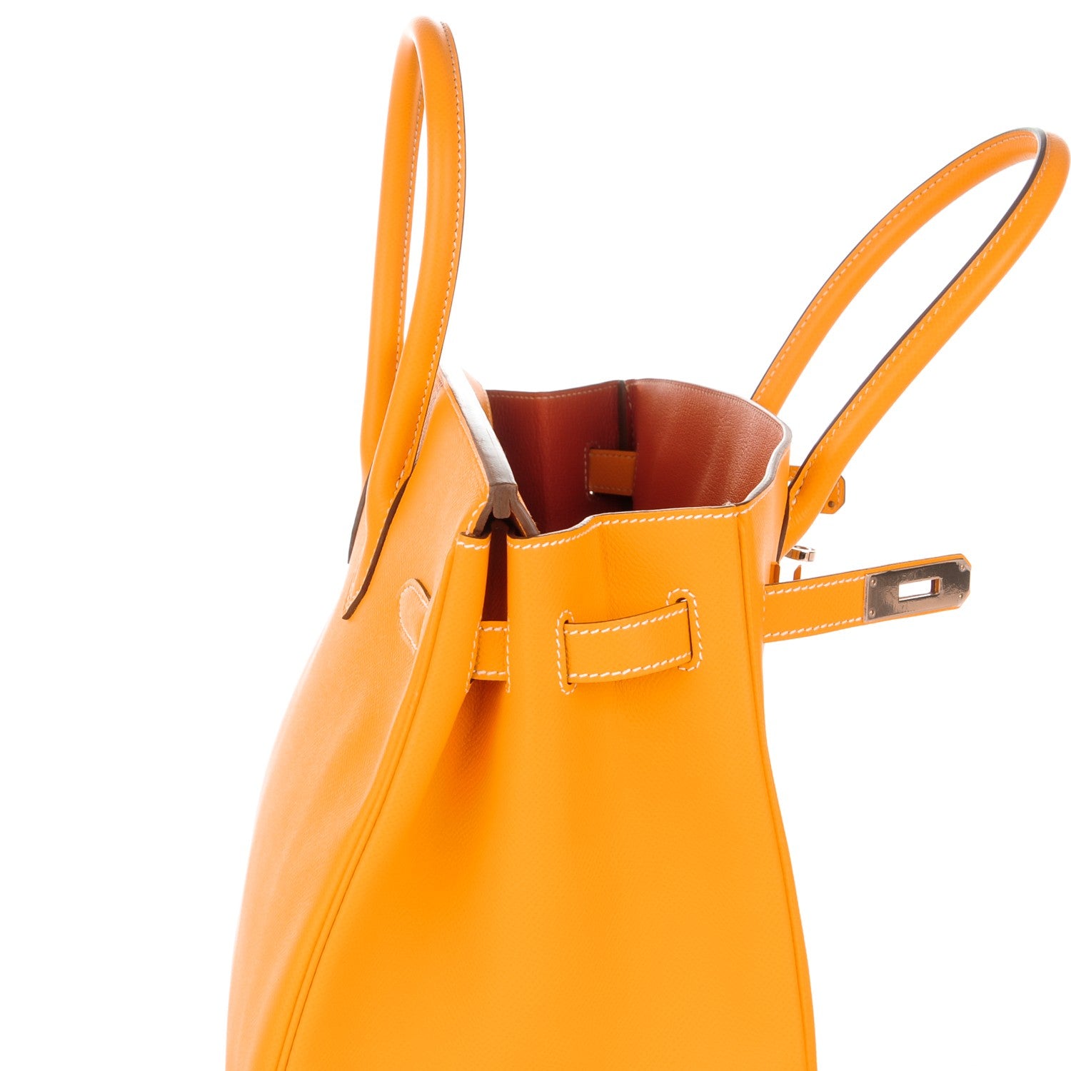 Hermes Epsom Candy Birkin 35 Jaune D'Or Potiron 15 of 25
