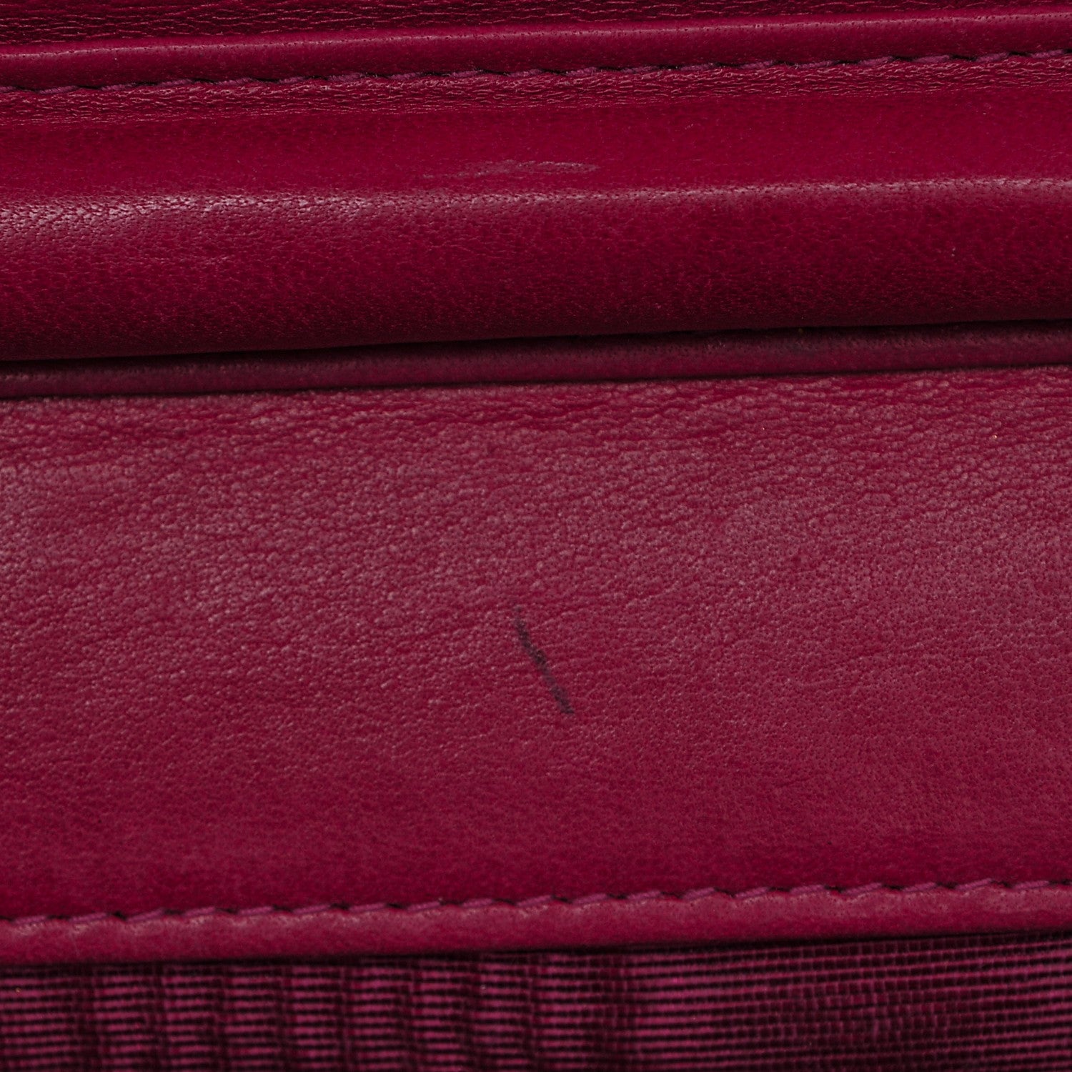 Chanel Caviar Timeless CC Wallet On Chain WOC Dark Fuchsia 9 of 9