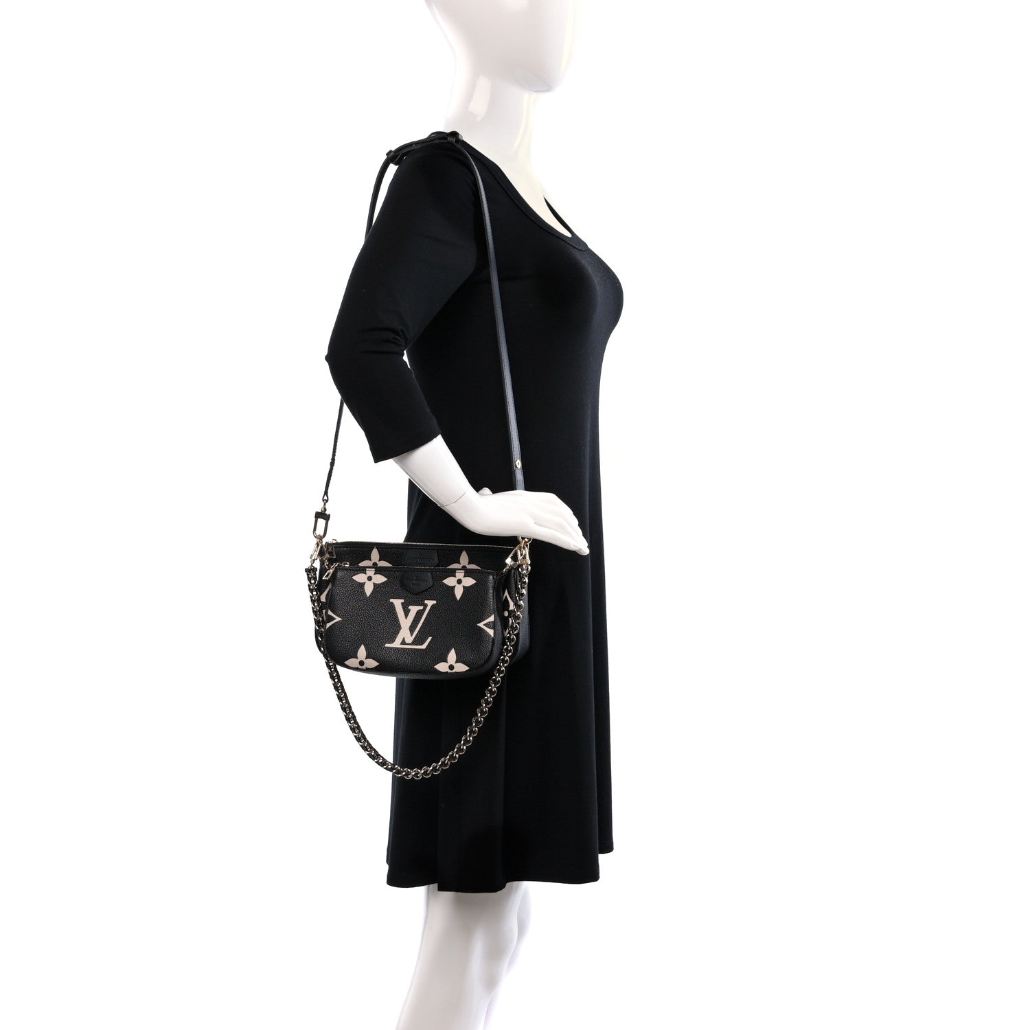Louis Vuitton Empreinte Monogram Giant Madeleine MM Dove Grey Beige 3 of 9