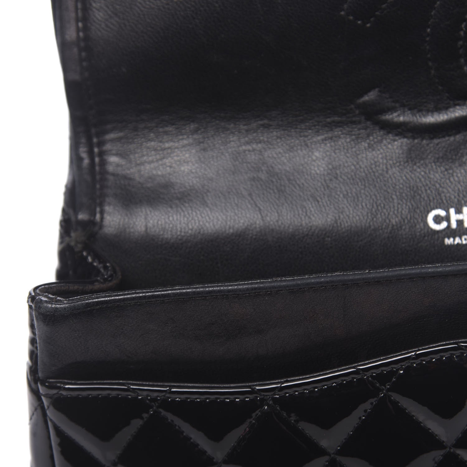 Chanel Patent Quilted Medium Double Flap Black 11 of 18