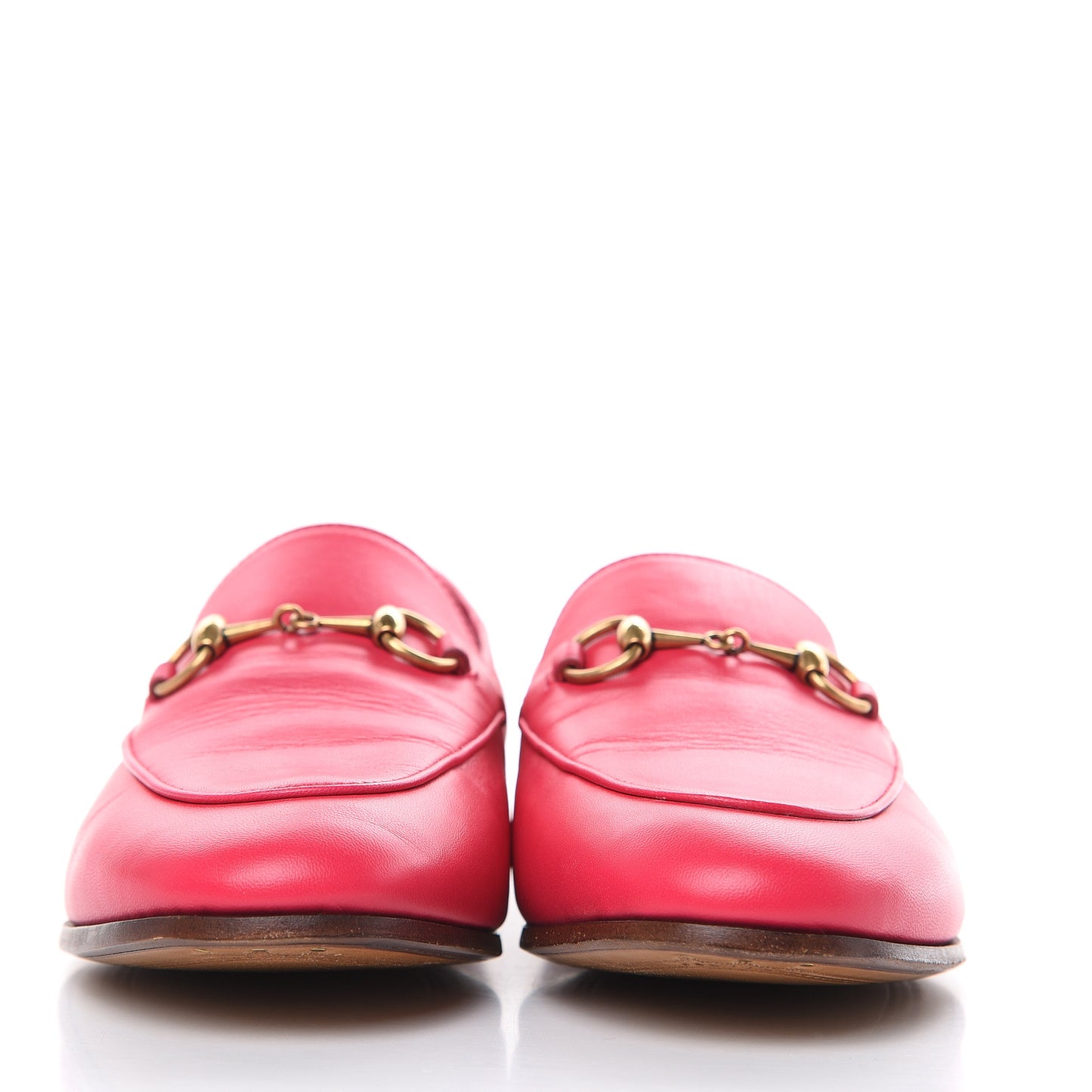 Lambskin Womens Brixton Horsebit Loafers 37 Hot Pink