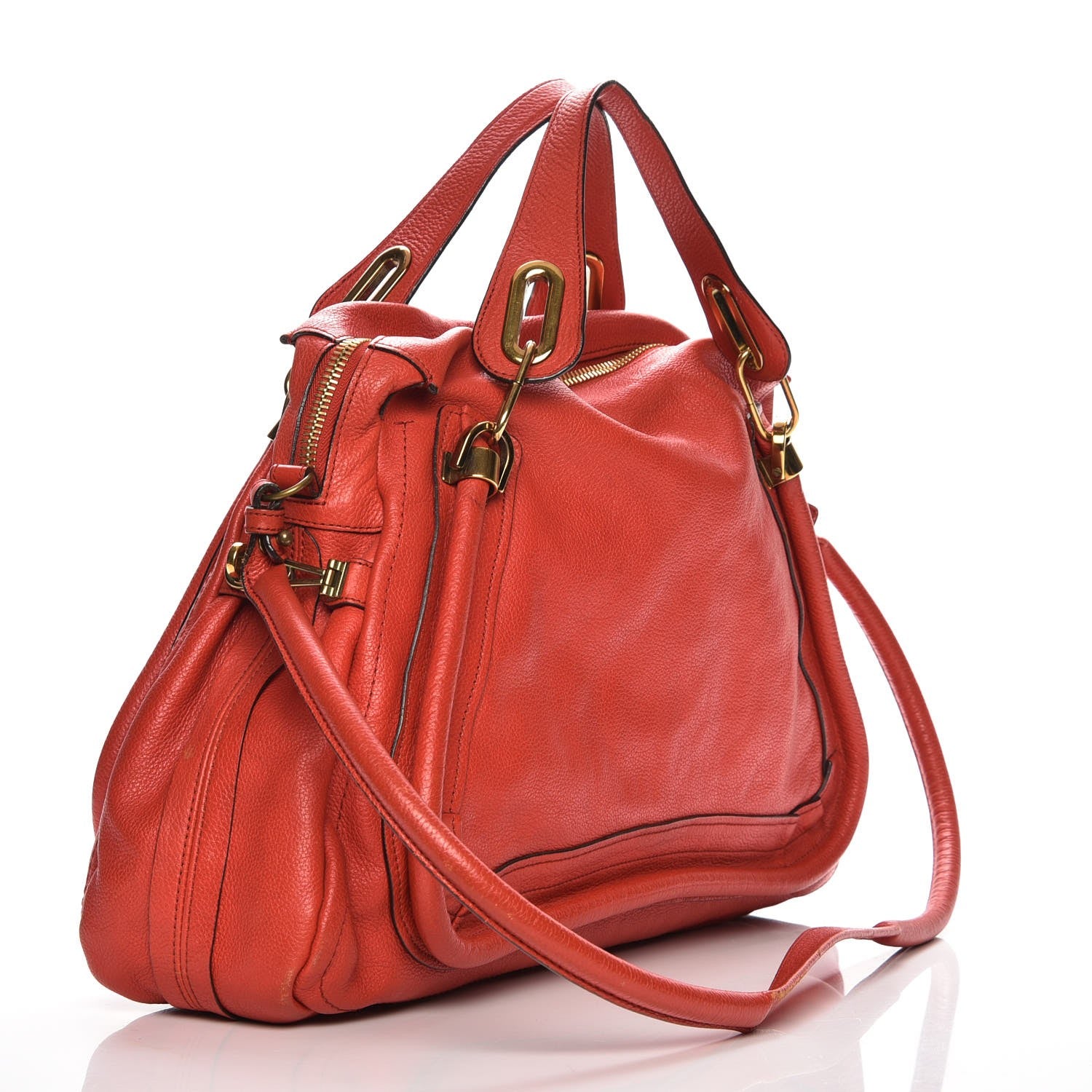 Chloe Calfskin Large Paraty Paprika Red 4 of 15