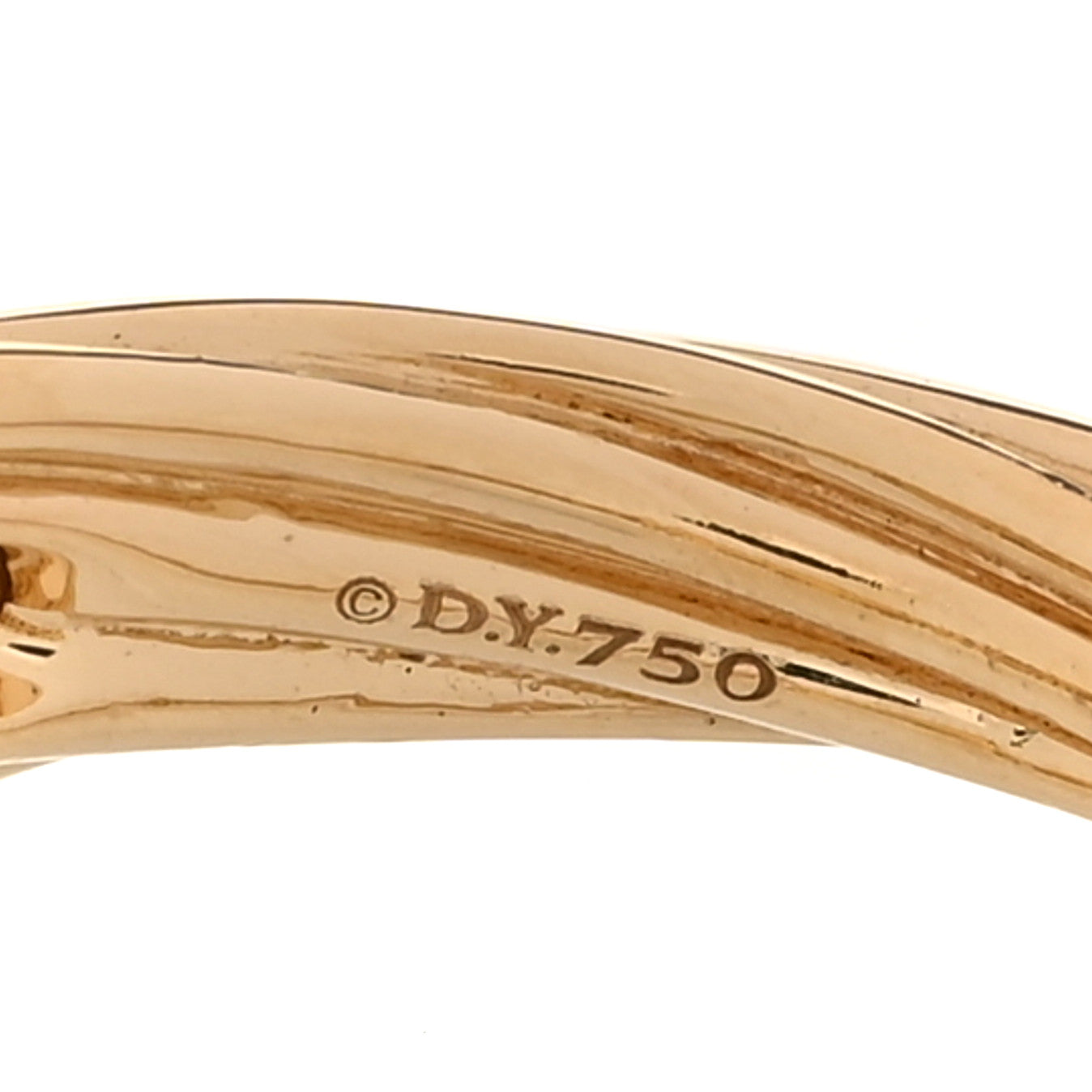 David Yurman 18K Yellow Gold Diamond Helena Ring 54 6.75 4 of 6