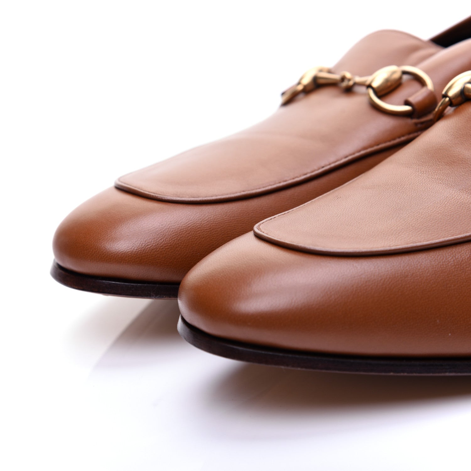 Gucci Lambskin Mens Brixton Horsebit Loafers 10 Brown 7 of 12