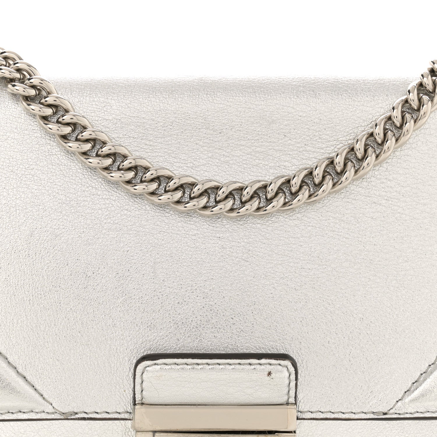 Fendi Agnello Old Shine Small Kan U Shoulder Bag Silver 8 of 15