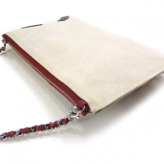 Chanel Quilted Leather Pochette Silver 5 of 9