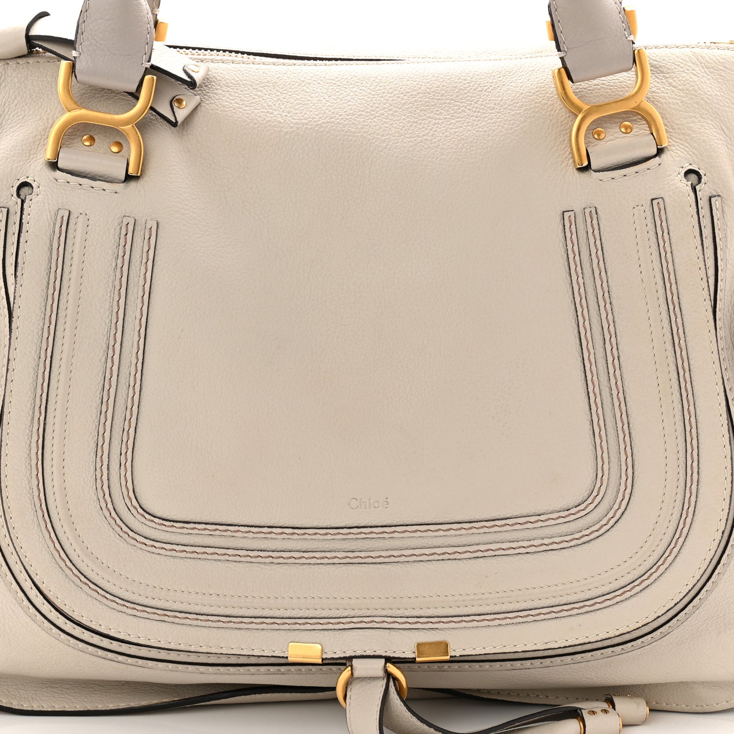Calfskin Large Marcie Satchel Dove