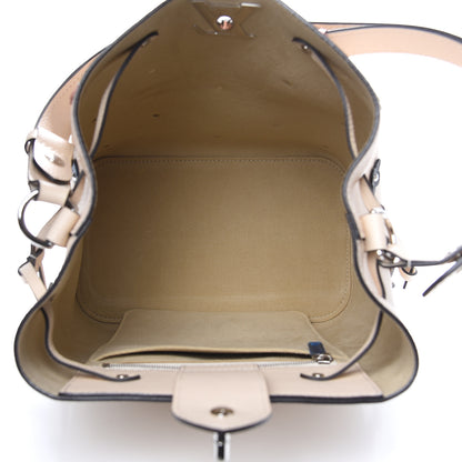 Louis Vuitton Calfskin Flowers Lockme Bucket Creme 5 of 10