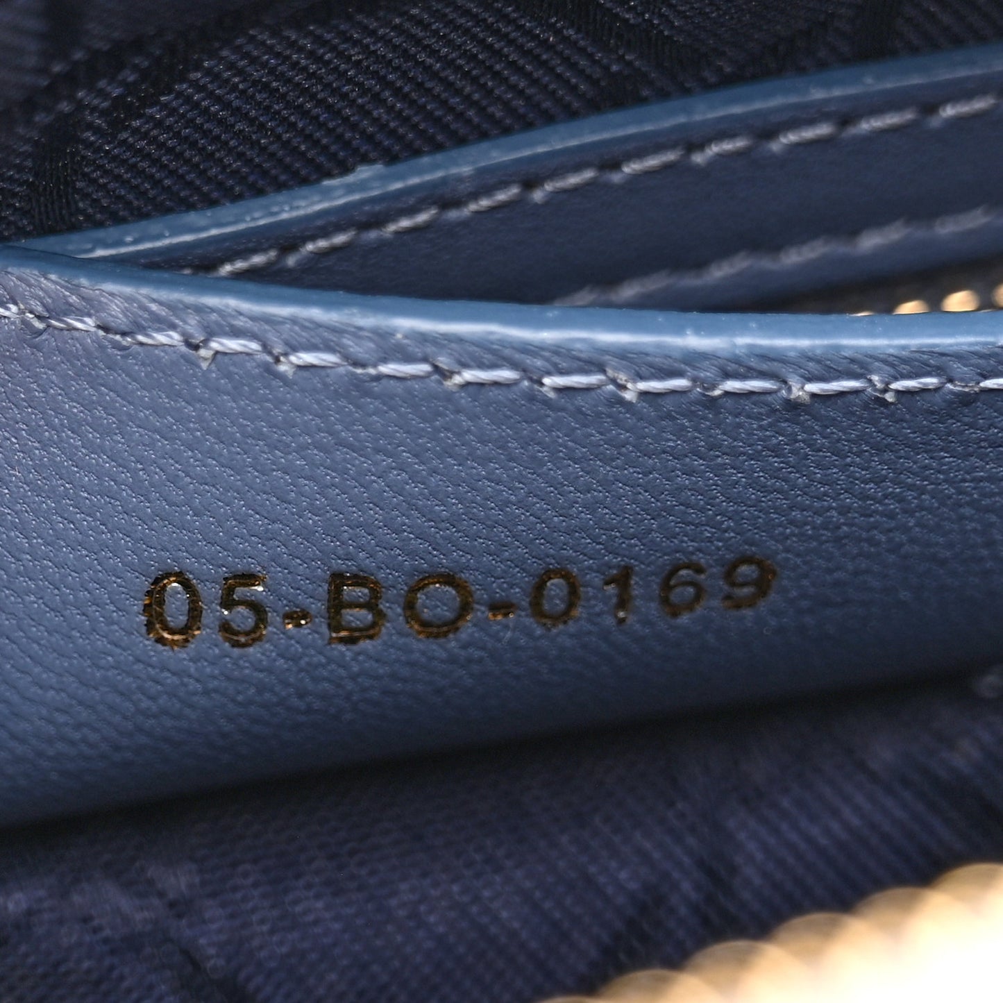 Lambskin Cannage Medium Lady Dior Denim Blue