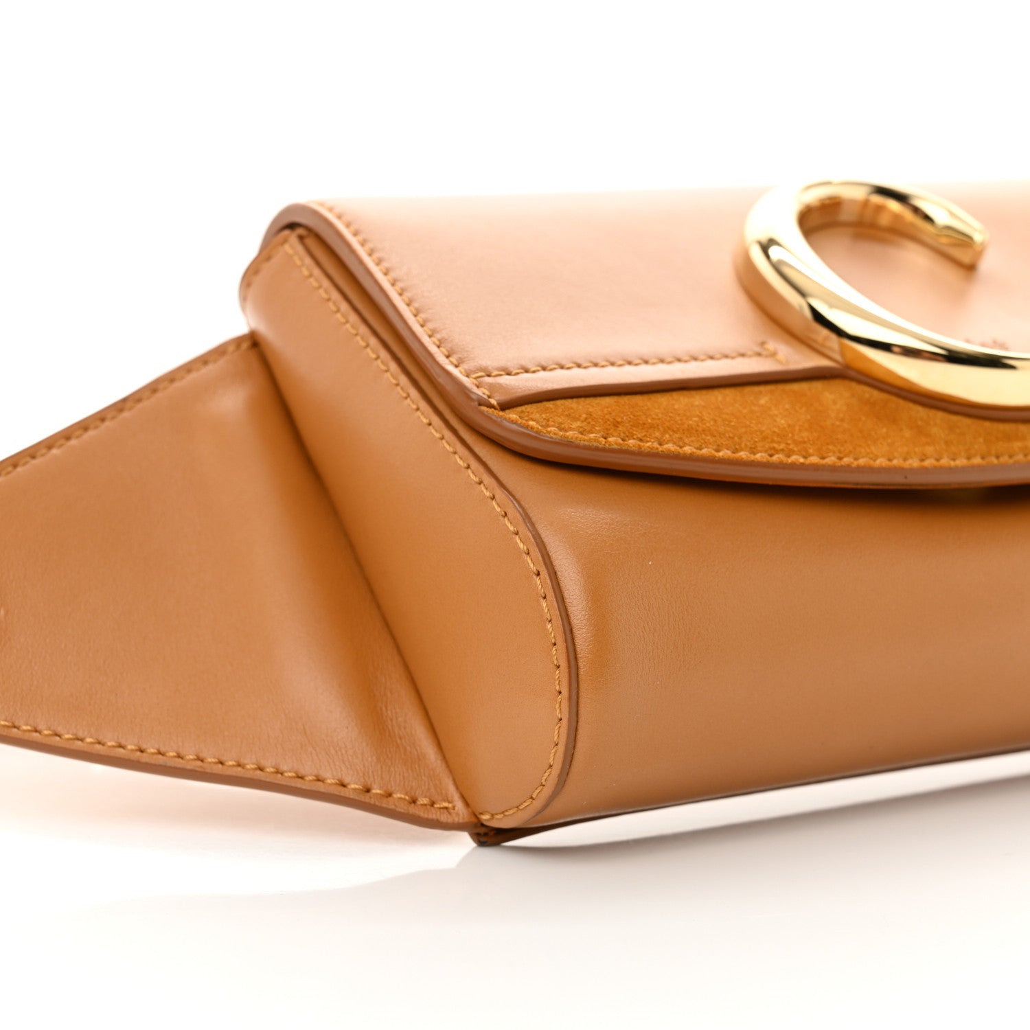 Chloe Calfskin Suede C Belt Bag Tan 8 of 10