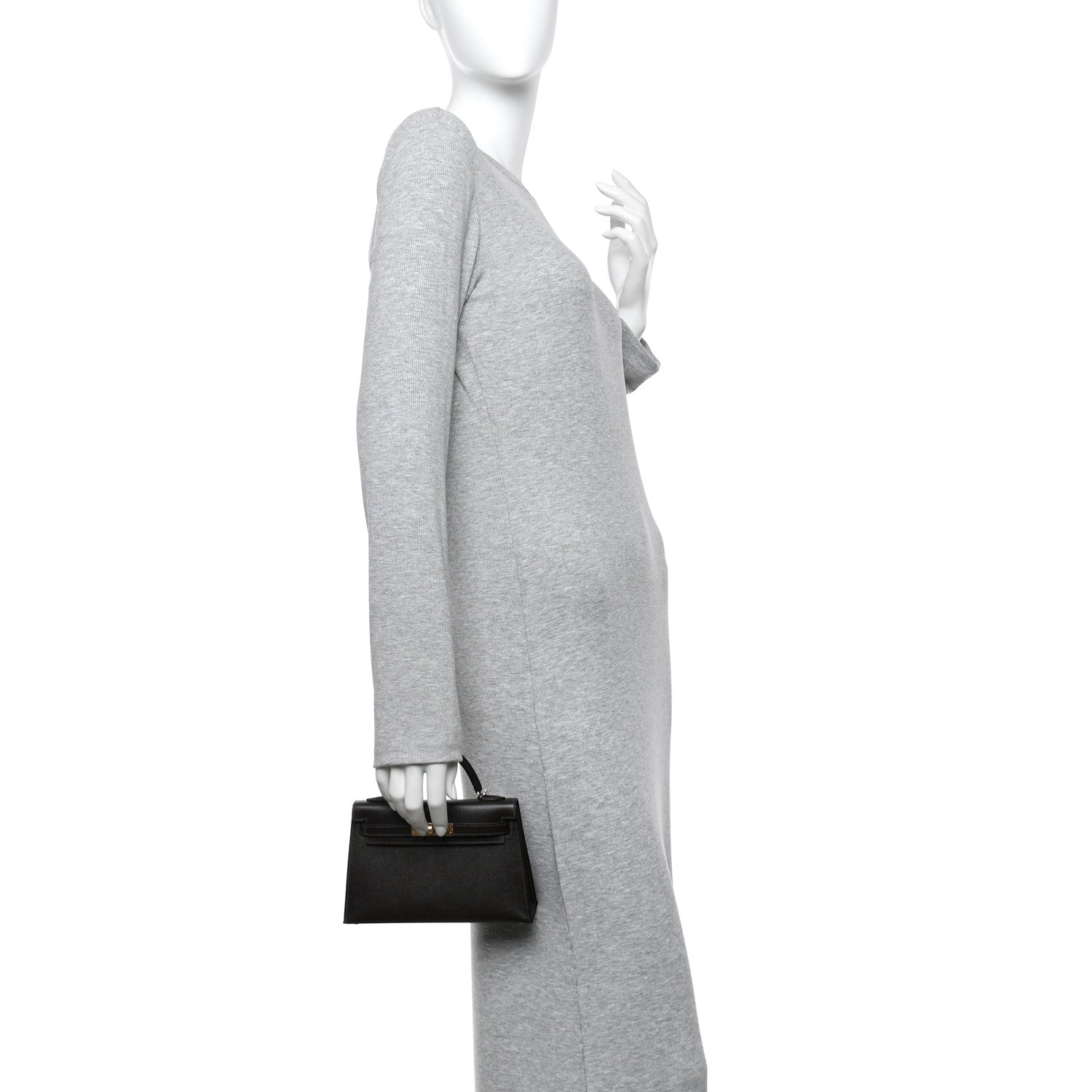 Hermes Madame Calfskin Mini Kelly Sellier 20 Bai Brun 2 of 11