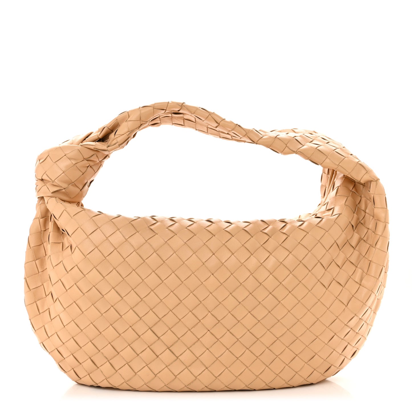 Nappa Intrecciato Small Jodie Hobo Almond
