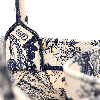 Christian Dior Canvas Embroidered Medium Dioriviera Toile De Jouy Reverse Book Tote Blue 11 of 13