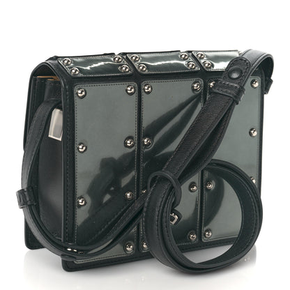 Delvaux Calfskin Mini Iron Shield Madame Crossbody Black Silver 3 of 9