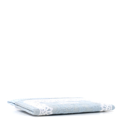 Christian Dior Calfskin Technical Fabric Oblique Lace Freesia Card Holder Blue Celeste 4 of 7