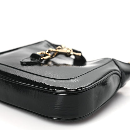 Gucci Crinkled Patent Mini Jackie Notte Bag Black 8 of 8