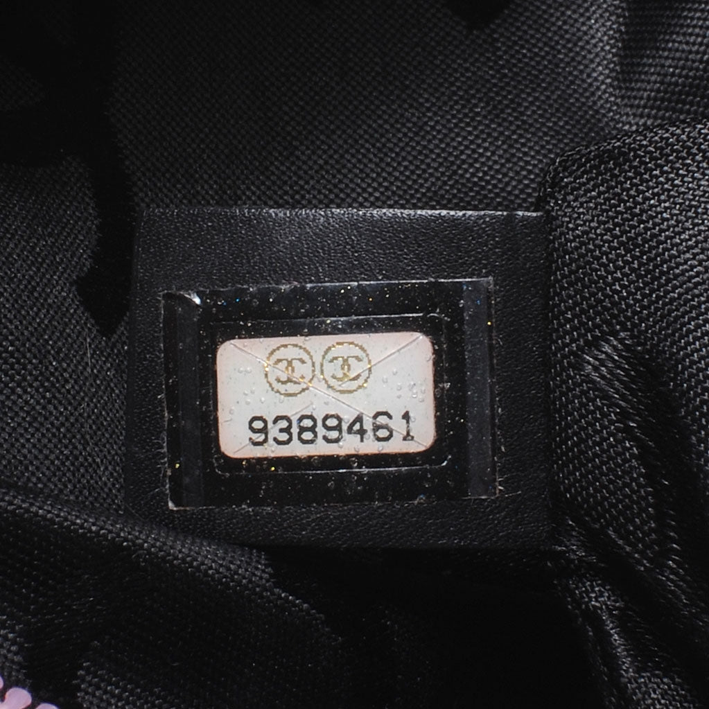 Chanel Calfskin Quilted Cambon Pochette Pink Black 7 of 7