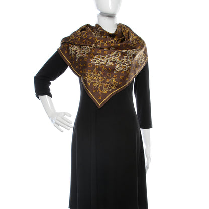 Louis Vuitton Silk Monogram Dentelle Scarf 2 of 4