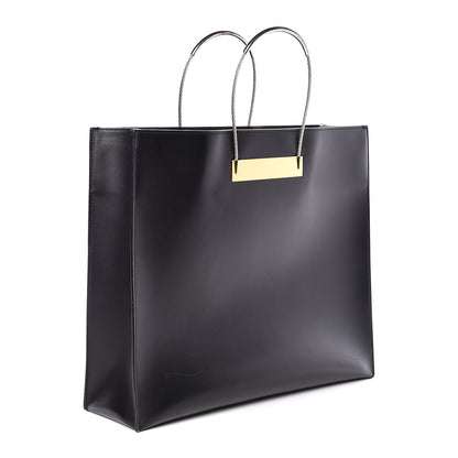 Balenciaga Soft Calfskin Medium Cable Shopper Tote Black 3 of 13