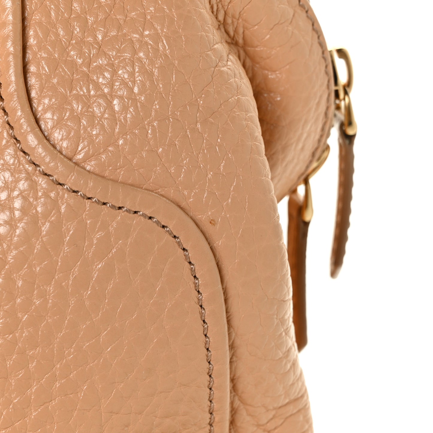 Pebbled Calfskin Small Chameleon Tote Beige