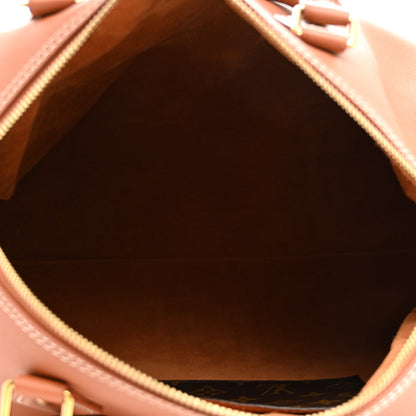 Louis Vuitton Grained Calfskin Low Key Speedy 30 Cognac 4 of 8
