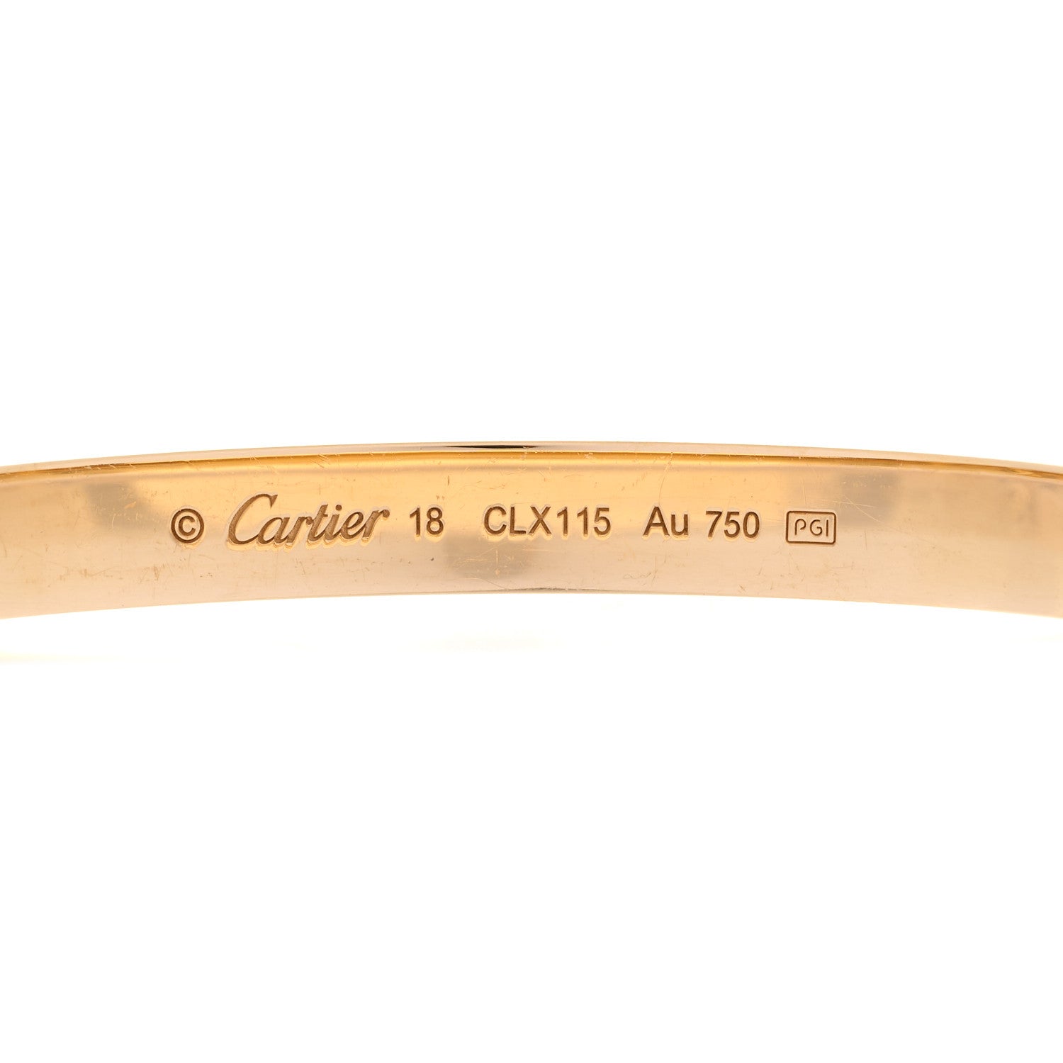 Cartier 18K Yellow Gold LOVE Bracelet 18 4 of 8