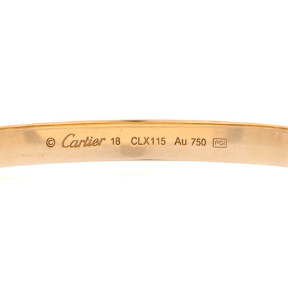 Cartier 18K Yellow Gold LOVE Bracelet 18 4 of 8