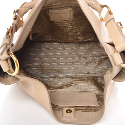 Prada Vitello Daino Side Pocket Hobo Sabbia 5 of 13