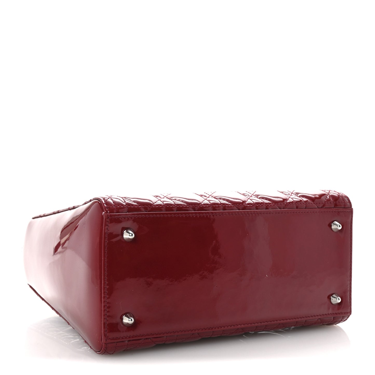 Patent Cannage Medium Lady Dior Burgundy Red