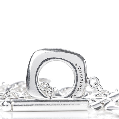 Tiffany Sterling Silver Double Cushion Square Link Toggle Bracelet 4 of 5