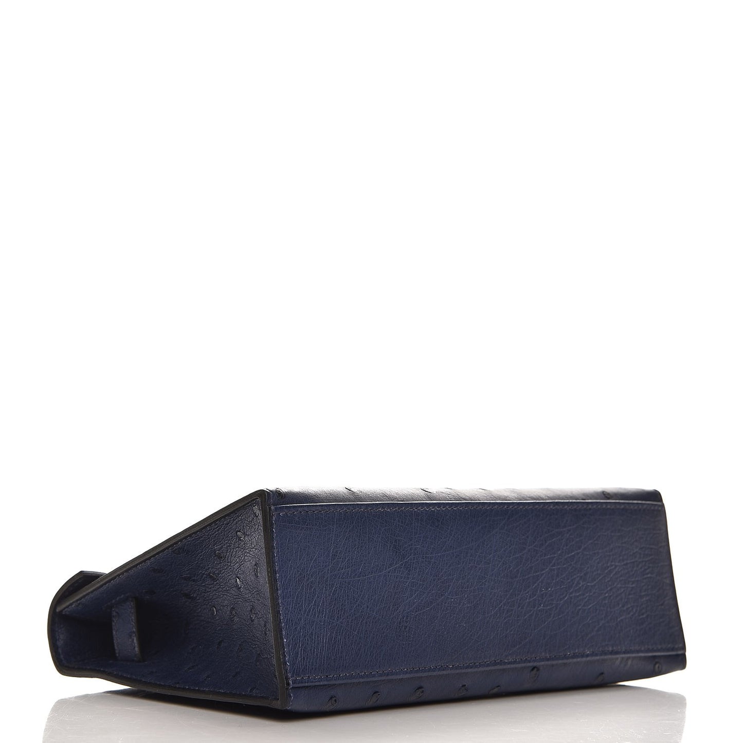 Ostrich Kelly Pochette Bleu Saphir