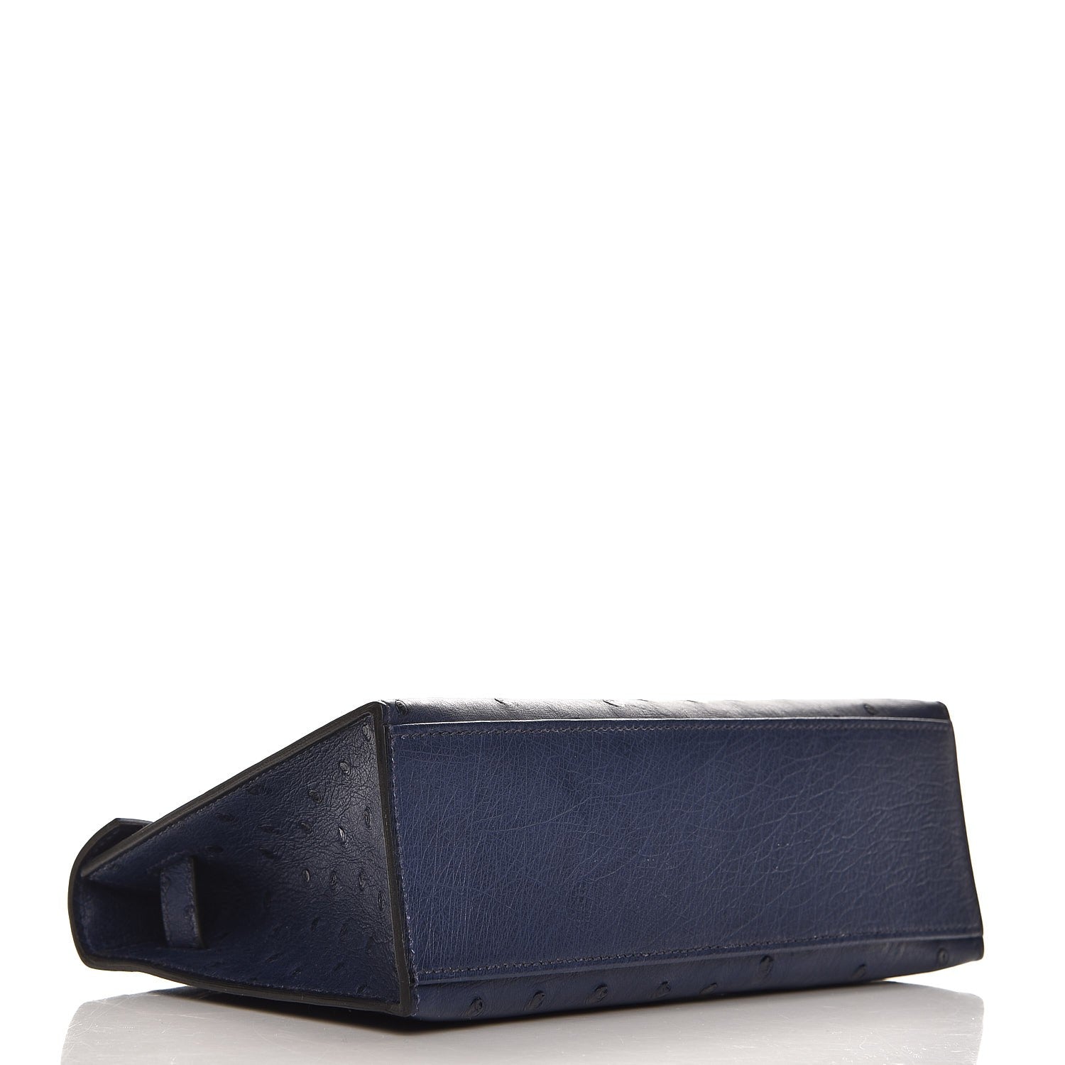 Hermes Ostrich Kelly Pochette Bleu Saphir 5 of 27