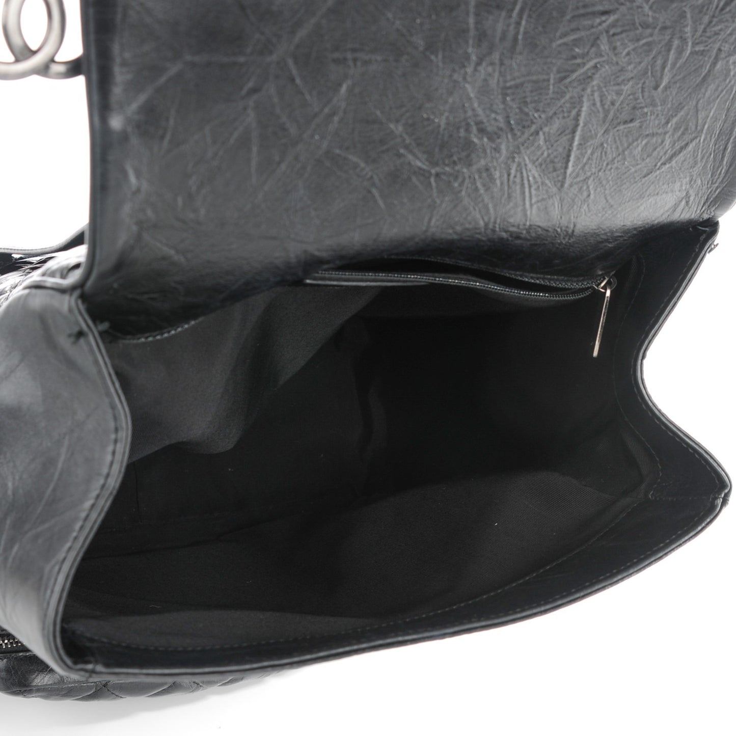 Calfskin Quilted Casual Rock Backpack Black