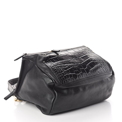 Givenchy Calfskin Crocodile Embossed Medium Pandora Black 4 of 9