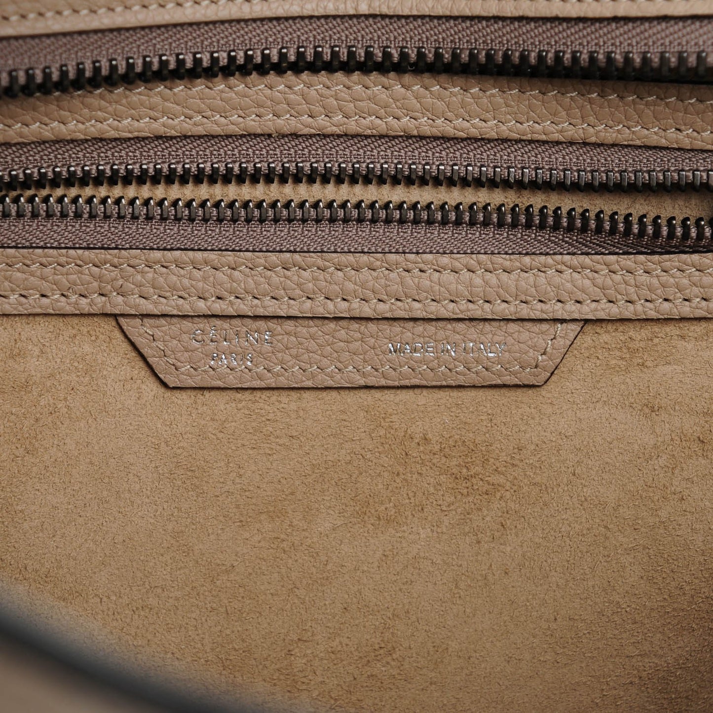 Drummed Calfskin Micro Luggage Dune