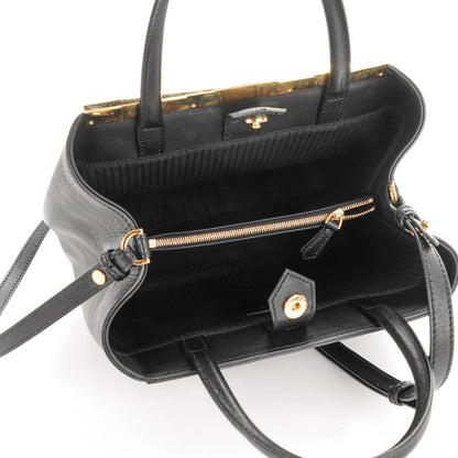 Fendi Vitello Elite Petite 2Jours Tote Black 5 of 8