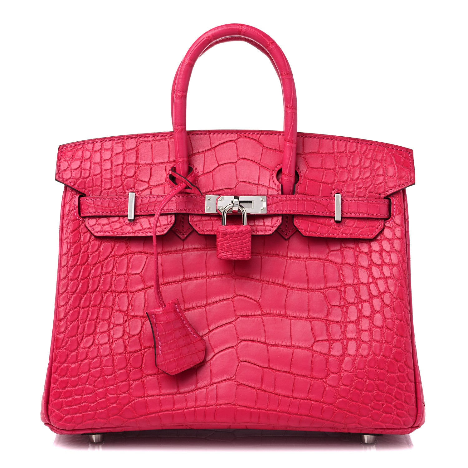 Hermes Matte Alligator Birkin 25 Framboise 1 of 10