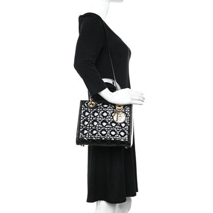 Christian Dior Patent Cannage Medium Lady Dior Black 2 of 12