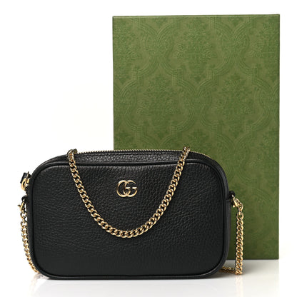 Gucci Dollar Calfskin Super Mini GG Marmont Chain Shoulder Bag Black 10 of 10