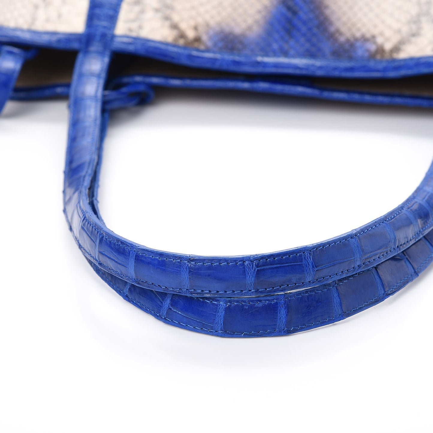 Python Crocodile Small Erica Shopper Tote Cobalt
