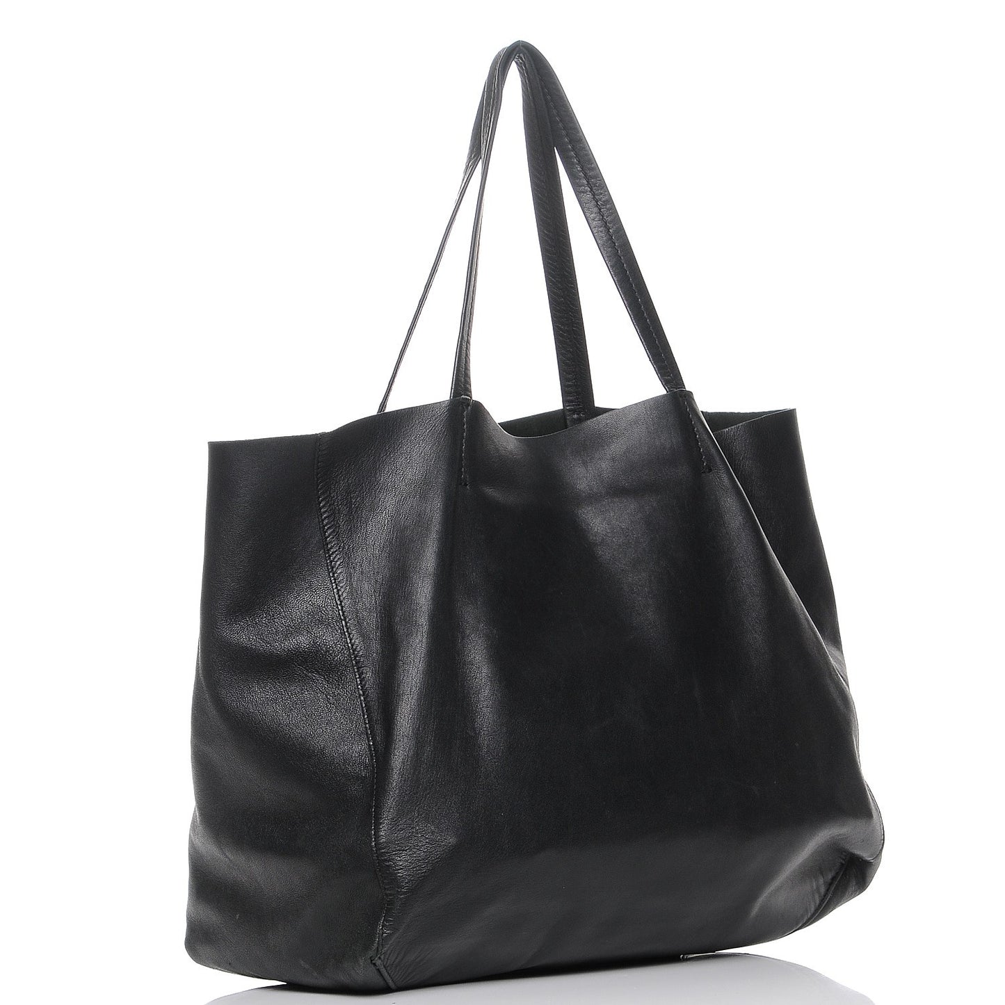 Lambskin Horizontal Cabas Black