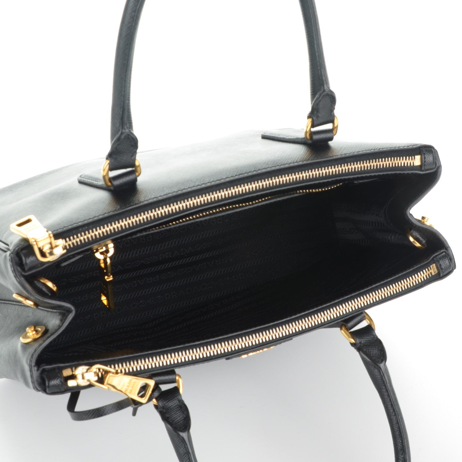 Prada Saffiano Medium Galleria Double Zip Tote Black 5 of 7