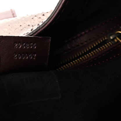 Gucci Snakeskin Medium Soft Stirrup Shoulder Bag Carminio Red 7 of 10