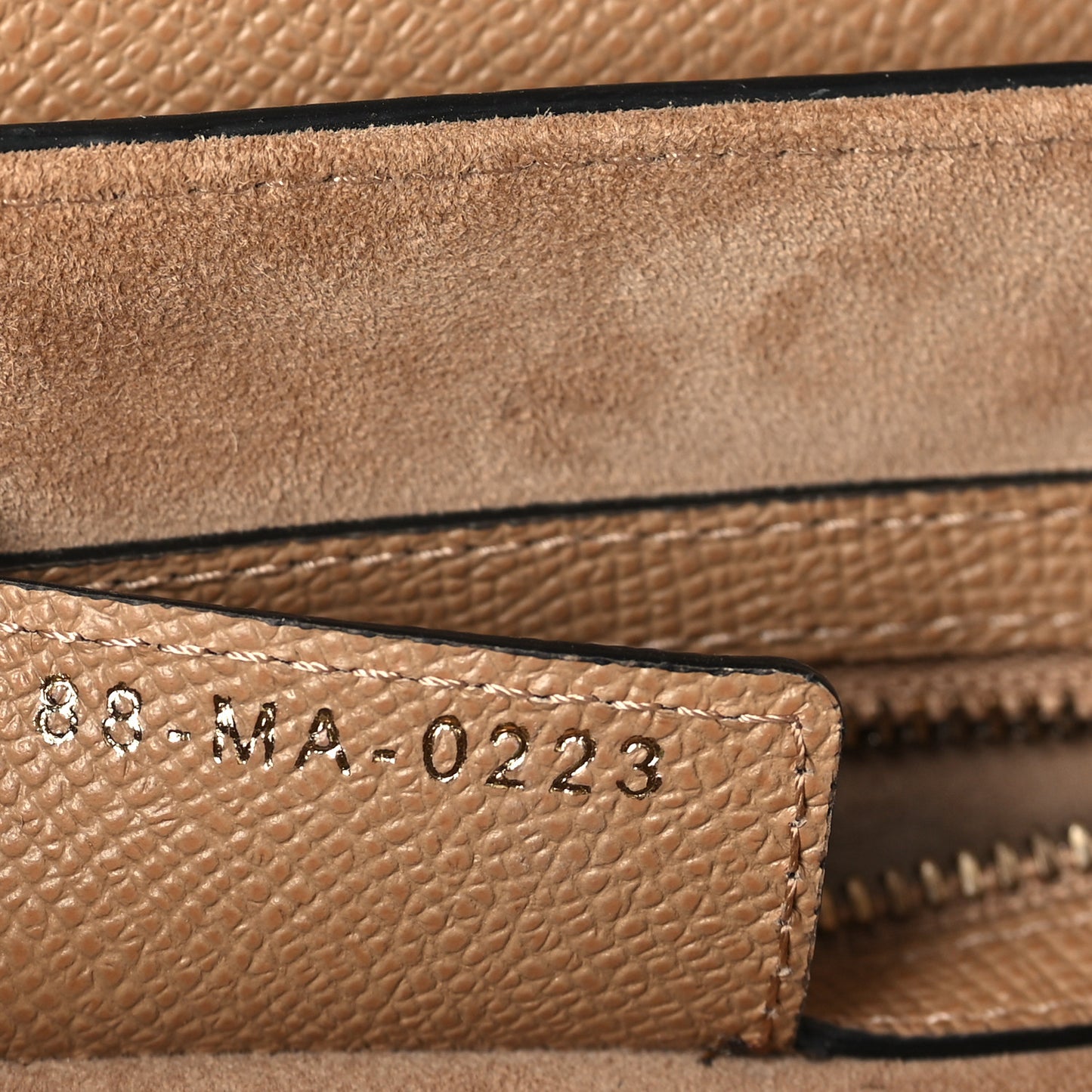 Grained Calfskin Saddle Bag With Strap Warm Taupe