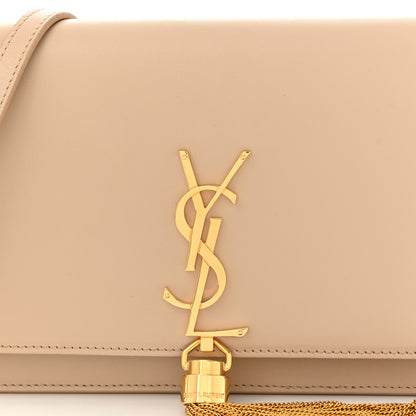 Saint Laurent Smooth Calfskin Classic Monogram Kate Tassel Chain Wallet Nude Powder 8 of 12