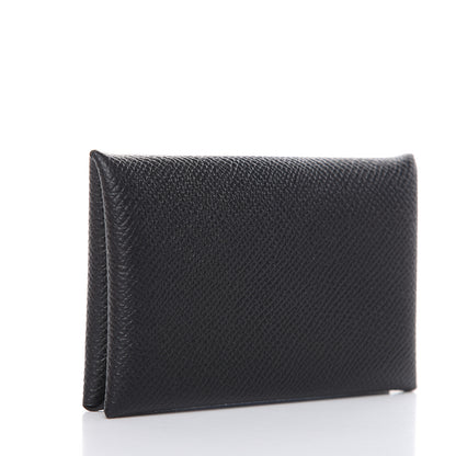 Hermes Epsom Calvi Card Case Black 3 of 8