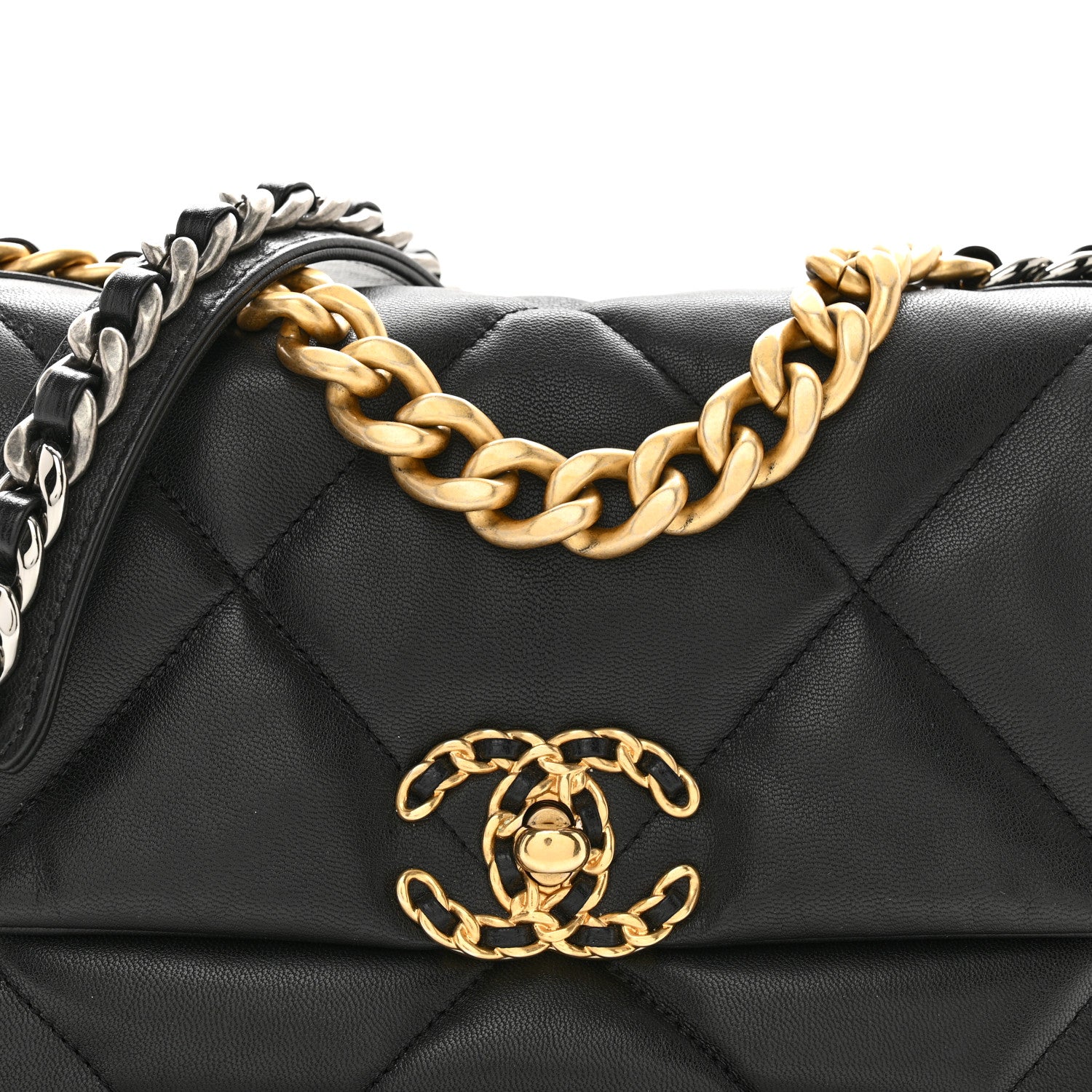 Chanel Goatskin Quilted Medium Chanel 19 Flap Black 8 of 11