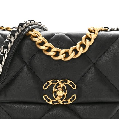 Chanel Goatskin Quilted Medium Chanel 19 Flap Black 8 of 11