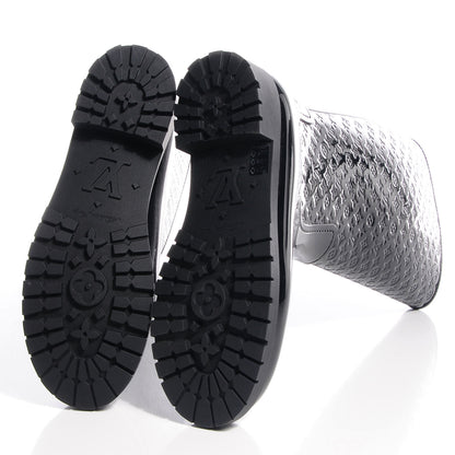Louis Vuitton Rubber Embossed Monogram Splash Rain Boots 41 Black 5 of 7